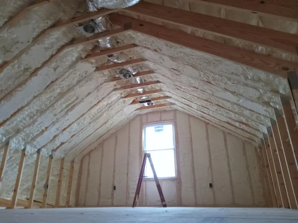 Spray foam roofing application for Crawl Space Insulation project in Hurricane